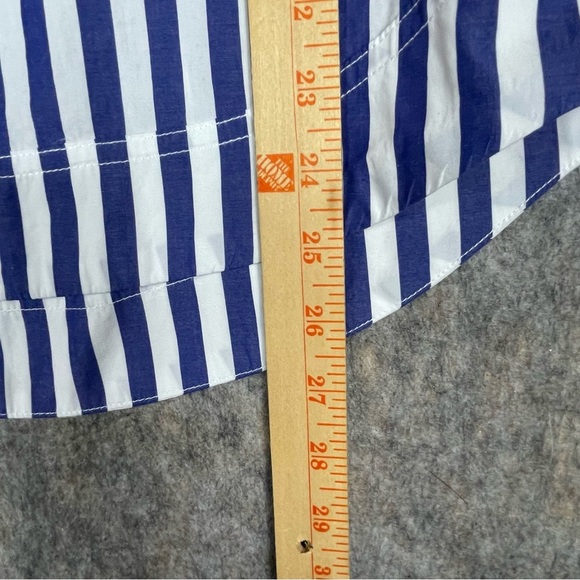 J. Crew Blue & White Striped Classic Preppy Nautical Summer Pop Over Tunic - XS - Picture 12 of 13